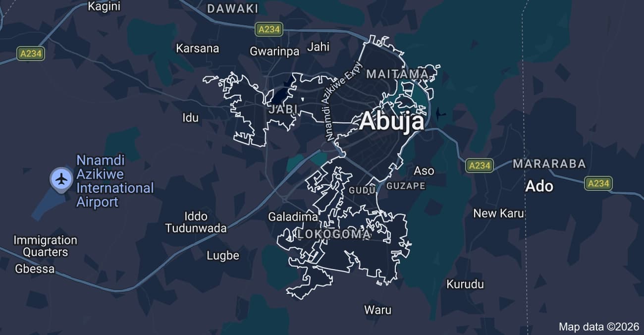 Map highlighting Abuja
